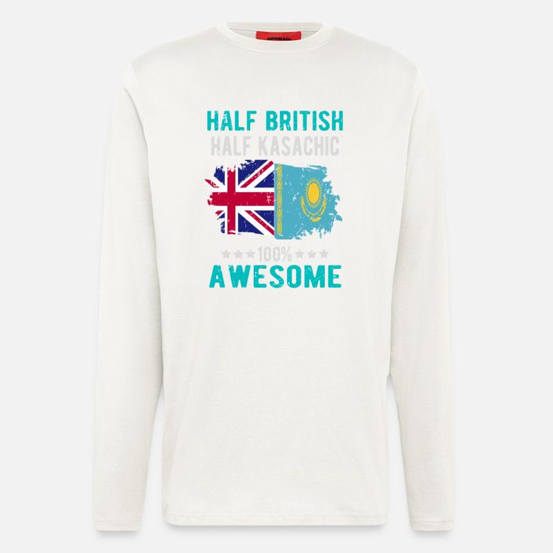 Half British Half Kazakh - Longsleeve - made by SPREAD  - OFF WHITE