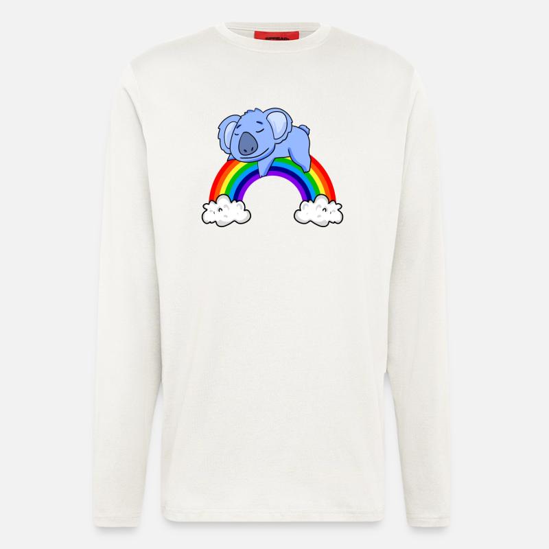 Regenbogen Koala - Langarmshirt - made by SPREAD  - OFF WHITE