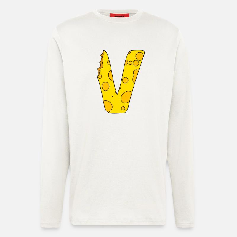 Buchstabe V - Langarmshirt - made by SPREAD  - OFF WHITE