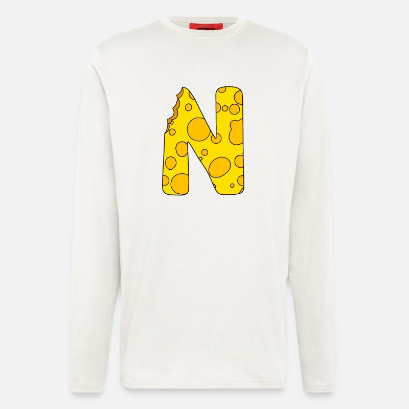 Buchstabe N - Langarmshirt - made by SPREAD  - OFF WHITE