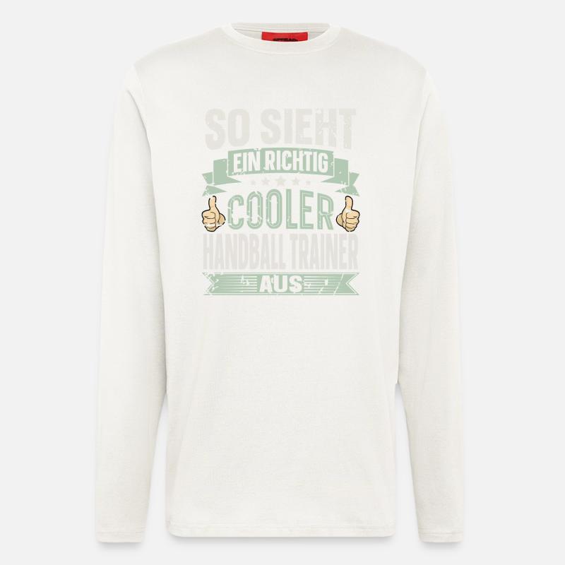 Handballtrainer Handball - Langarmshirt - made by SPREAD  - OFF WHITE