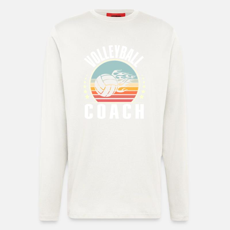 Volleyball Coach - Langarmshirt - made by SPREAD  - OFF WHITE