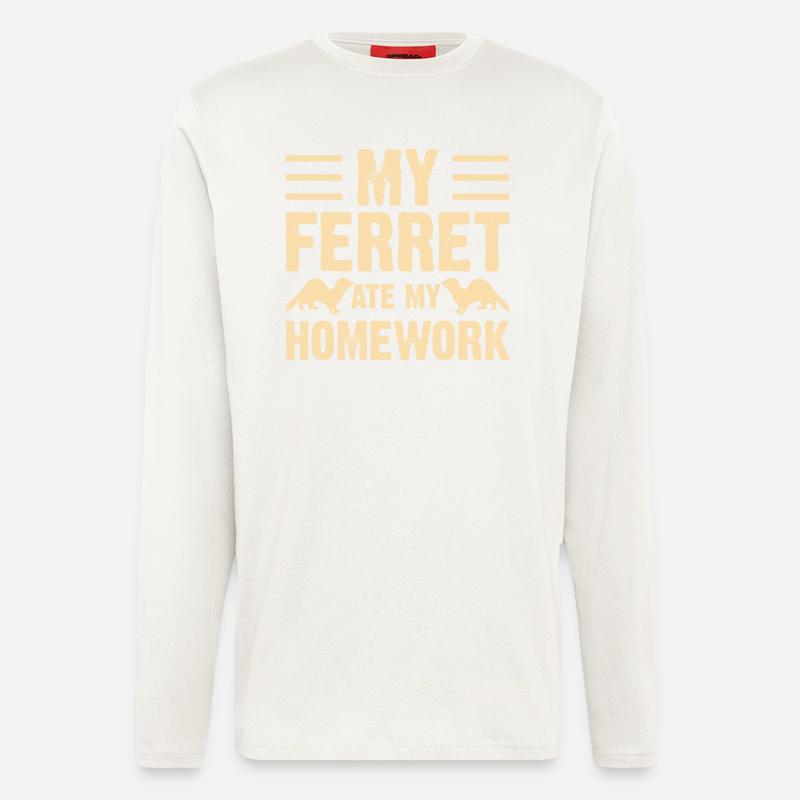Frettchen - Langarmshirt - made by SPREAD  - OFF WHITE