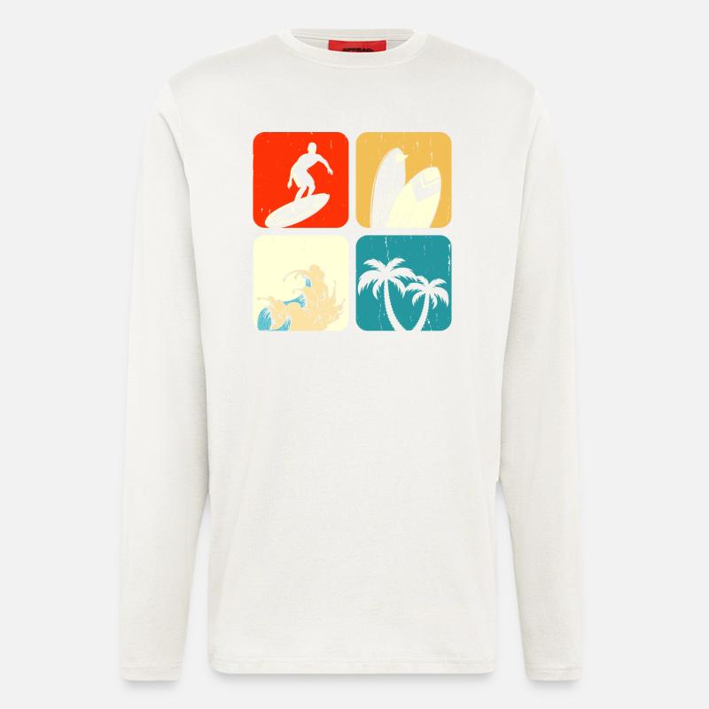 Surfen Surfer - Langarmshirt - made by SPREAD - OFF WHITE