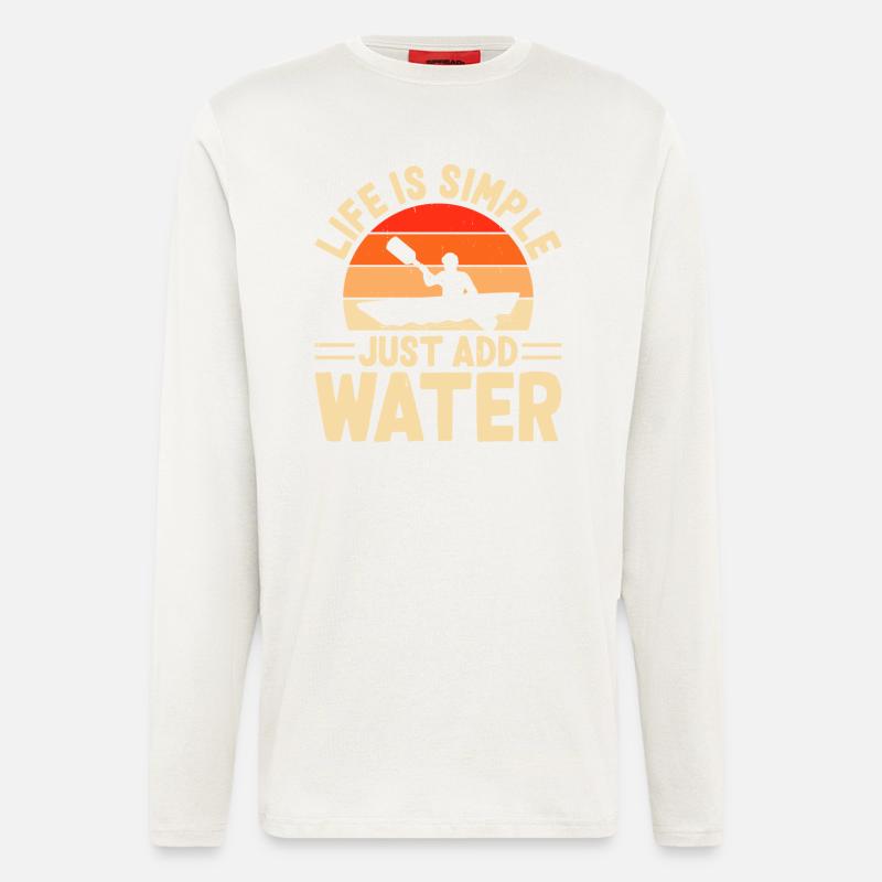 Kajak Kajakfahrer Kajaker - Langarmshirt - made by SPREAD - OFF WHITE