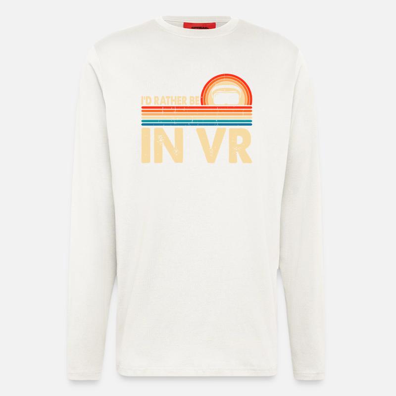 VR Virtuel Reality - Langarmshirt - made by SPREAD  - OFF WHITE