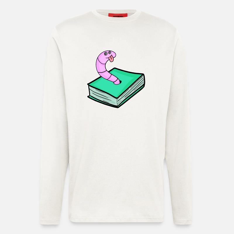 Book Worm - Longsleeve - made by SPREAD  - OFF WHITE