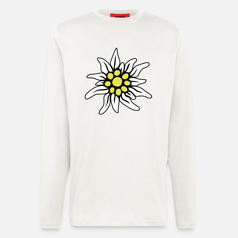 EDELWEISS BLÜTE - Langarmshirt - made by SPREAD  - OFF WHITE
