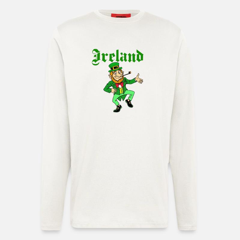 Ireland St Patrick Leprechaun - Longsleeve - made by SPREAD  - OFF WHITE