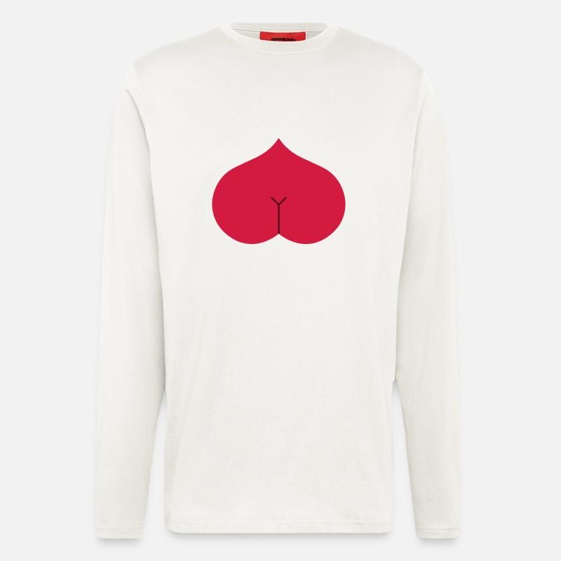 Arsch Herz Popo - Langarmshirt - made by SPREAD  - OFF WHITE