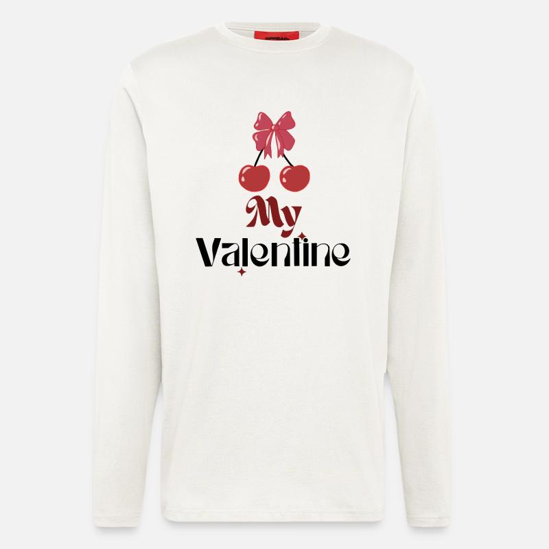 My Valentine Cherry Bow - Langarmshirt - made by SPREAD  - OFF WHITE