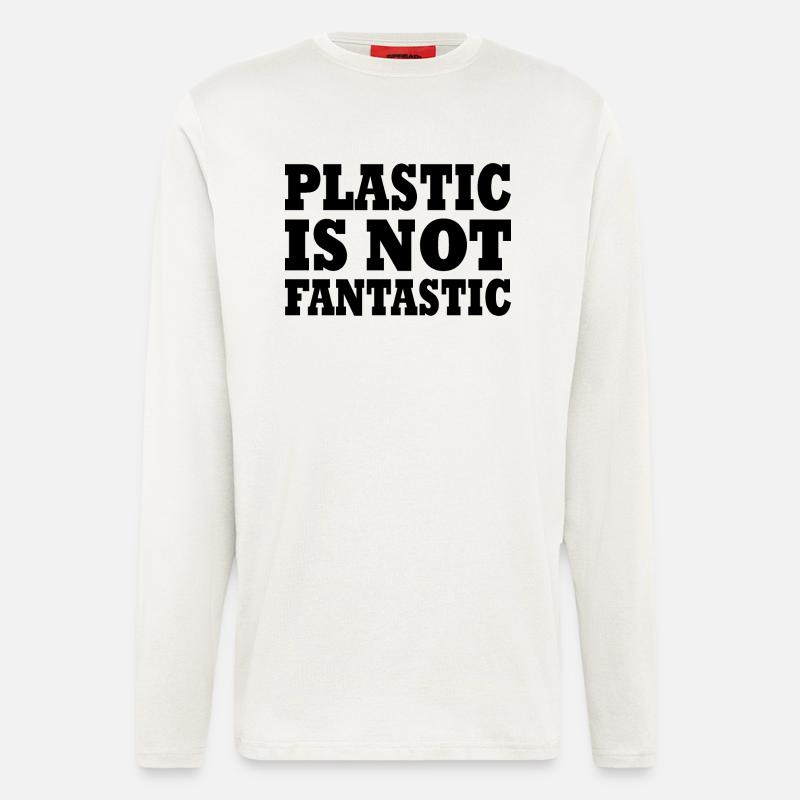 Plastic is not fantastic - Langarmshirt - made by SPREAD  - OFF WHITE