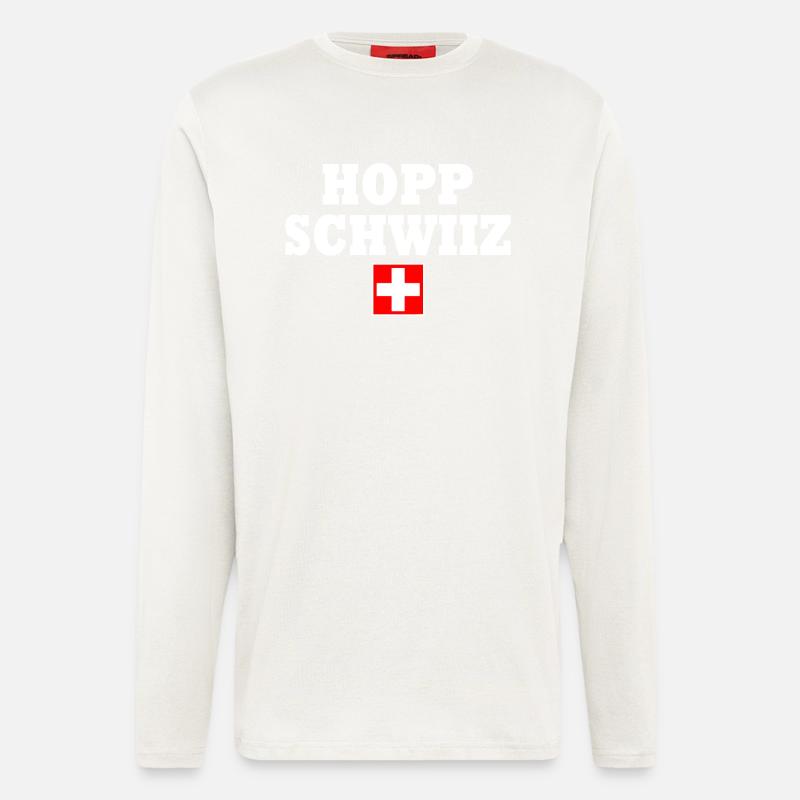 Hopp schwiiz - Langarmshirt - made by SPREAD  - OFF WHITE