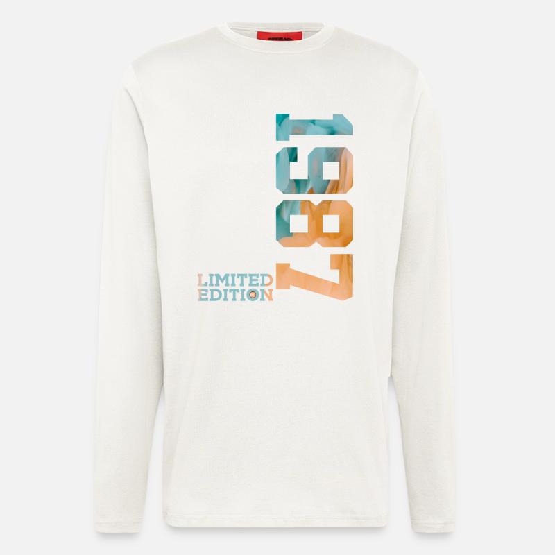 39E ANNIVERSAIRE ÉDITION LIMITÉE 1987 - Manches longues bio décontracté fabriqué en UE - OFF WHITE