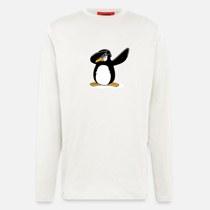 Dabbing Pinguin Funny Dance Geschenk - Langarmshirt - made by SPREAD - OFF WHITE
