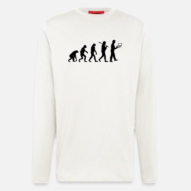 NERD EVOLUTION - Longsleeve - made by SPREAD  - OFF WHITE