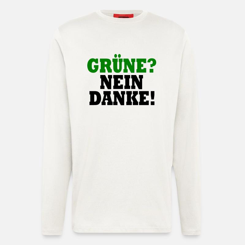 grüne nein danke - Langarmshirt - made by SPREAD  - OFF WHITE