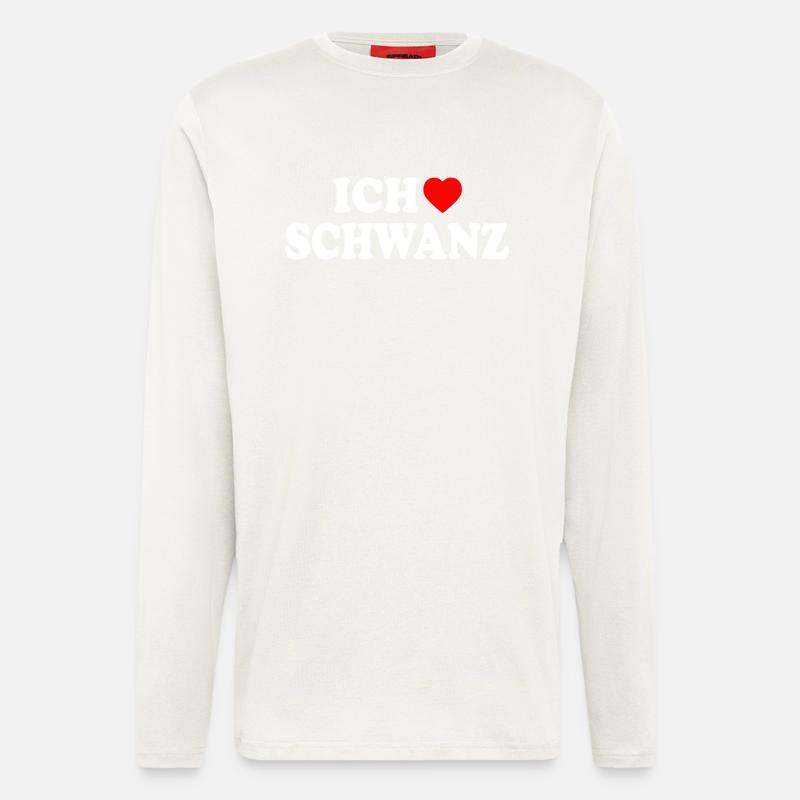 Ich liebe schwanz - Langarmshirt - made by SPREAD  - OFF WHITE