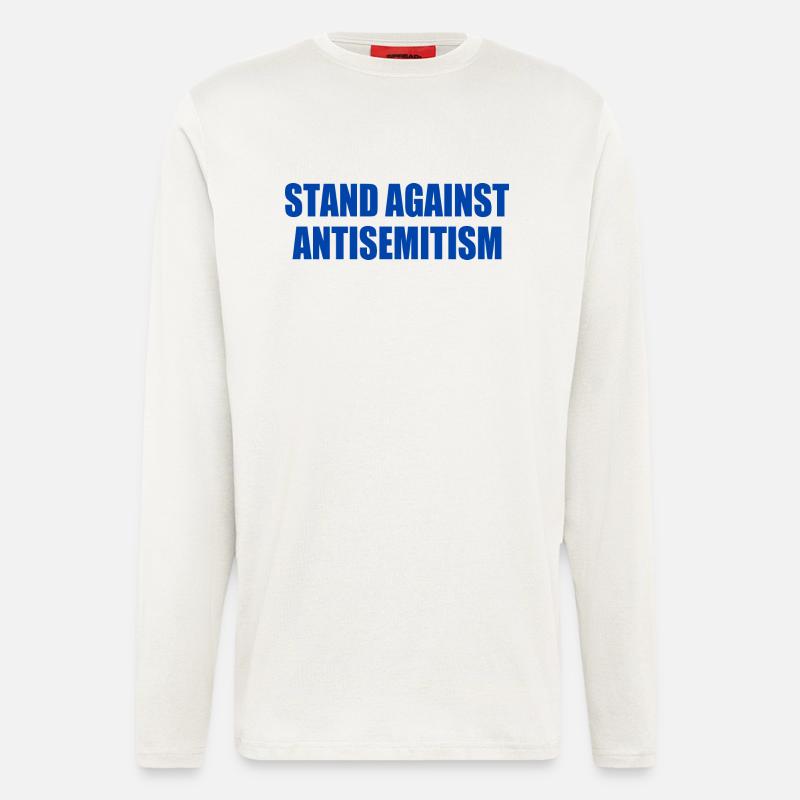 stand against antisemitism - Langarmshirt - made by SPREAD  - OFF WHITE