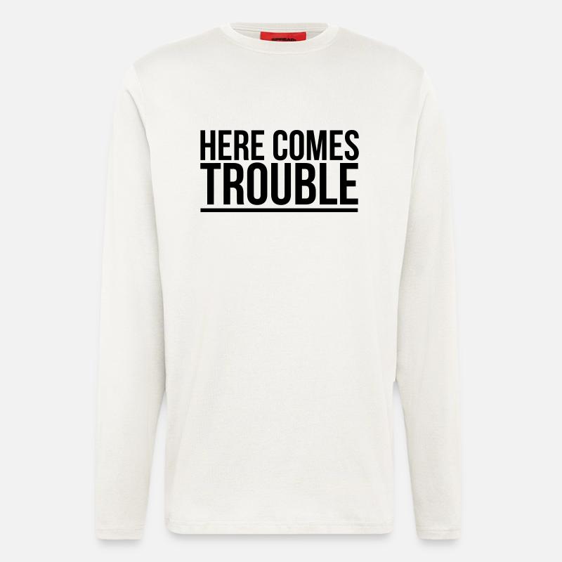 HERE COME THE PROBLEMS - Longsleeve - made by SPREAD  - OFF WHITE