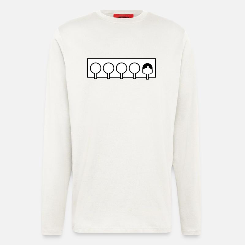 Biathlon shooting range, target - Longsleeve - made by SPREAD  - OFF WHITE