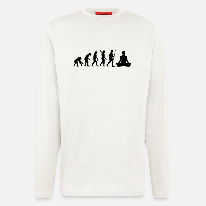 MEDITATION EVOLUTION! - Langarmshirt - made by SPREAD  - OFF WHITE