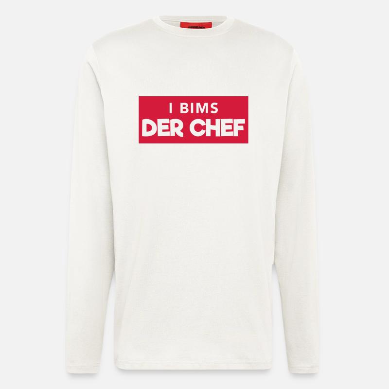i bims der Chef - Langarmshirt - made by SPREAD  - OFF WHITE