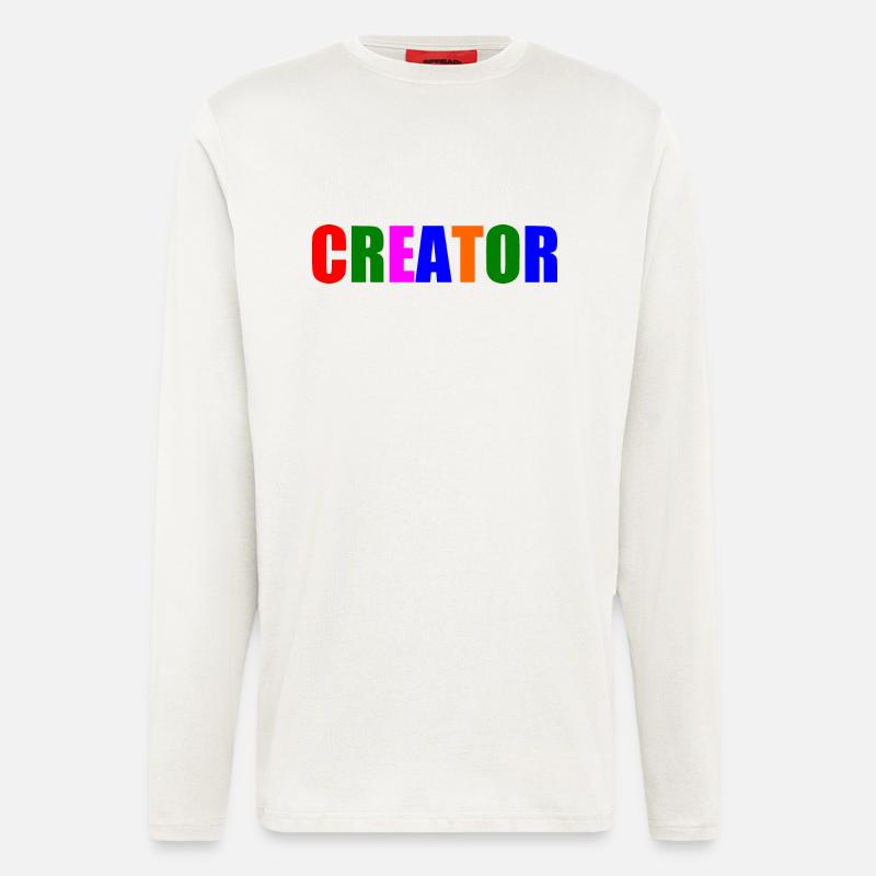 Creator - Manches longues bio décontracté fabriqué en UE - OFF WHITE