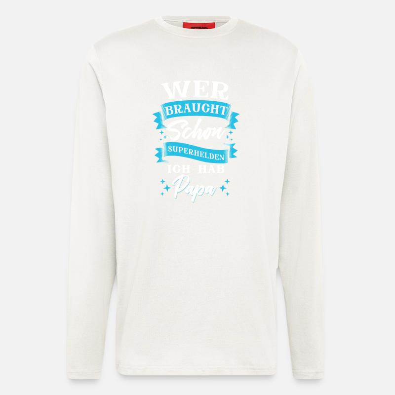 Papa Superheld - Langarmshirt - made by SPREAD  - OFF WHITE
