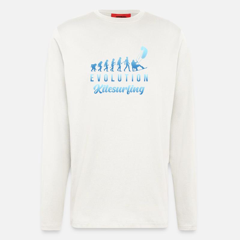 Kitesurfing Evolution - Longsleeve - made by SPREAD  - OFF WHITE