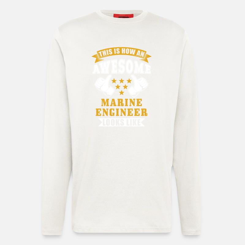 Naval Engineer Gift - Longsleeve - made by SPREAD  - OFF WHITE