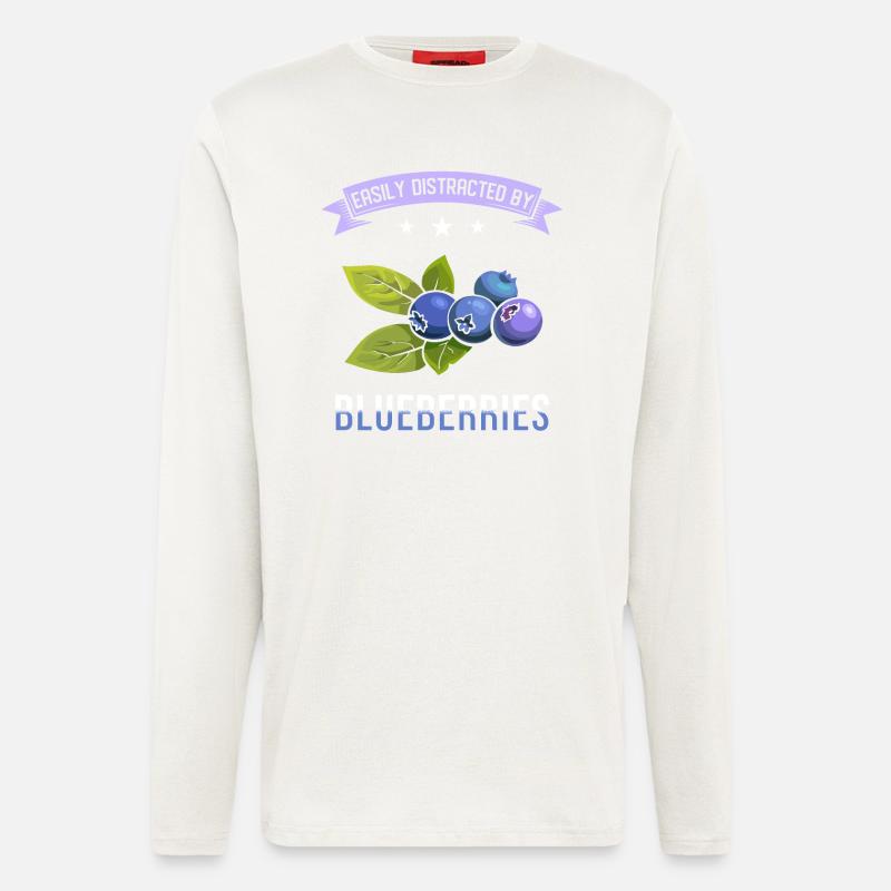 Blaubeeren Spruch - Langarmshirt - made by SPREAD  - OFF WHITE
