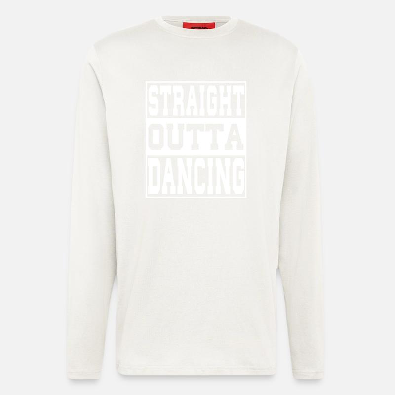Danser en disant drôle - Manches longues bio décontracté fabriqué en UE - OFF WHITE