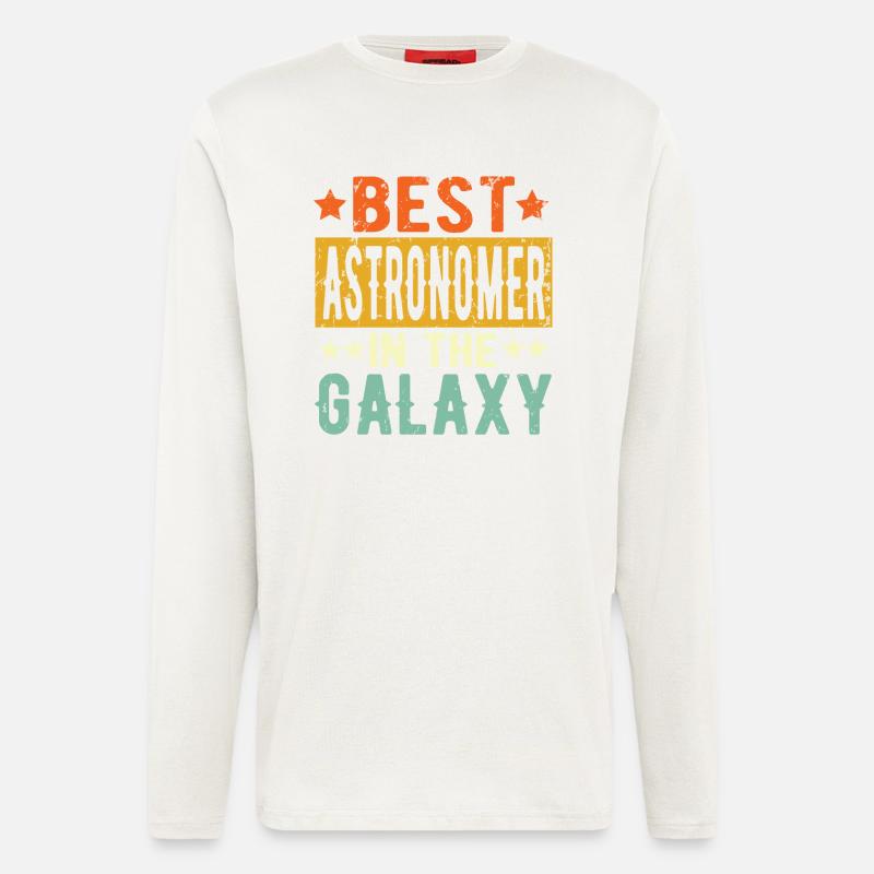 Best Astronom ever Astronom Geschenk - Langarmshirt - made by SPREAD  - OFF WHITE