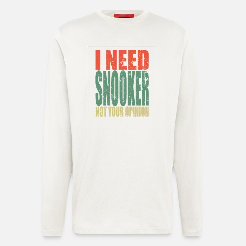 Snooker Spruch lustig - Langarmshirt - made by SPREAD - OFF WHITE