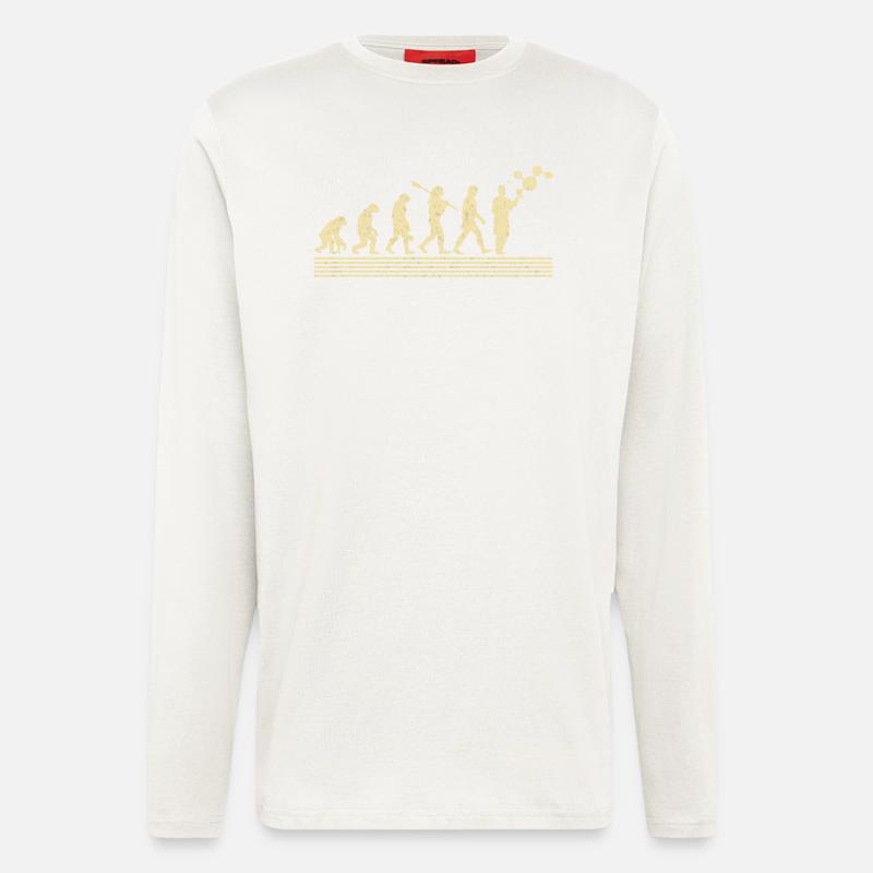 Biologist Evolution - Longsleeve - made by SPREAD  - OFF WHITE