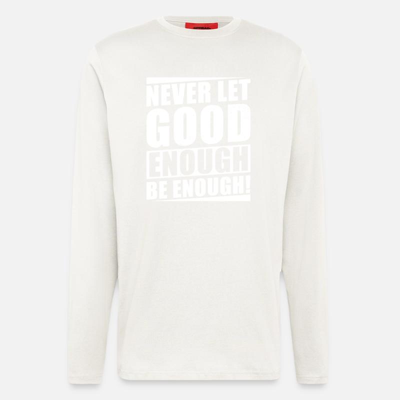 Motivation Objectifs de réussite Dire - Manches longues bio décontracté fabriqué en UE - OFF WHITE