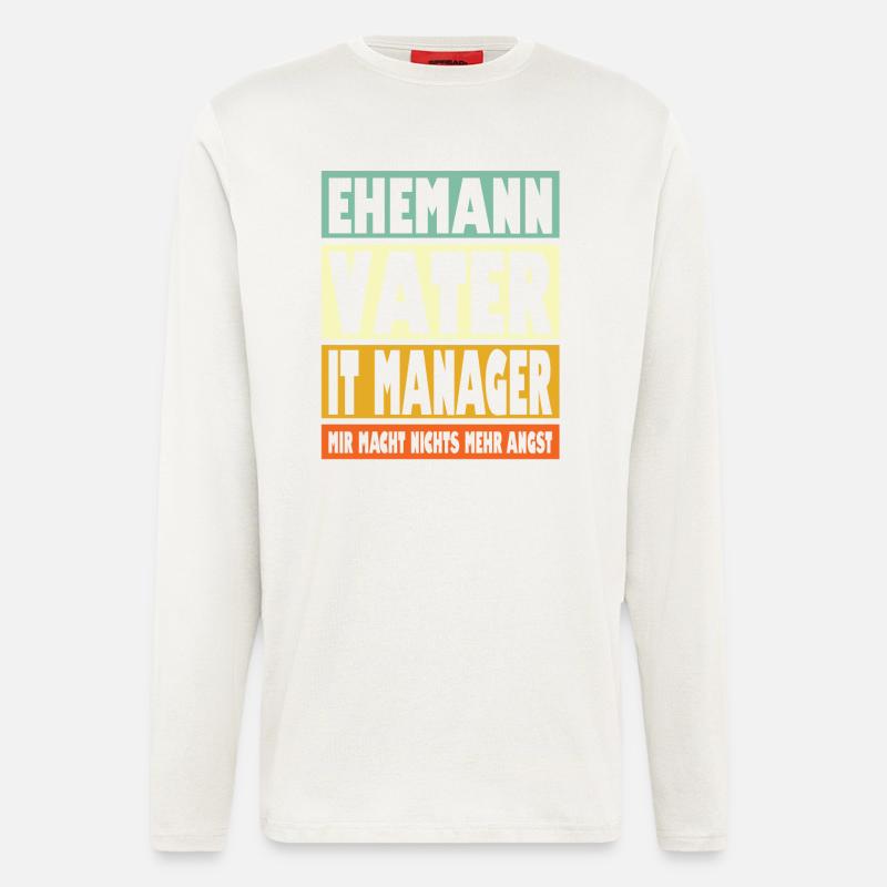 It Manager Vater Ehemann Held - Langarmshirt - made by SPREAD  - OFF WHITE