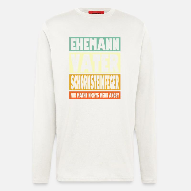 Schornsteinfeger Vater Ehemann Held - Langarmshirt - made by SPREAD  - OFF WHITE