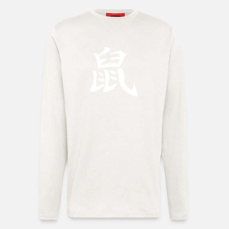 Ratte Chinesisches Sternzeichen - Langarmshirt - made by SPREAD  - OFF WHITE