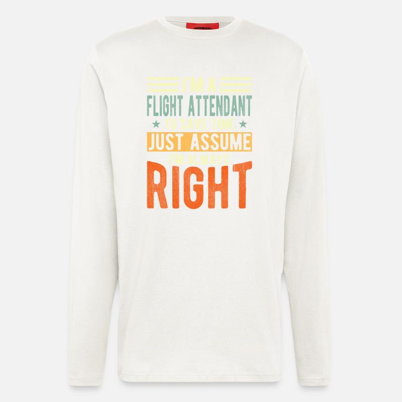 Flugbegleiter - Langarmshirt - made by SPREAD  - OFF WHITE