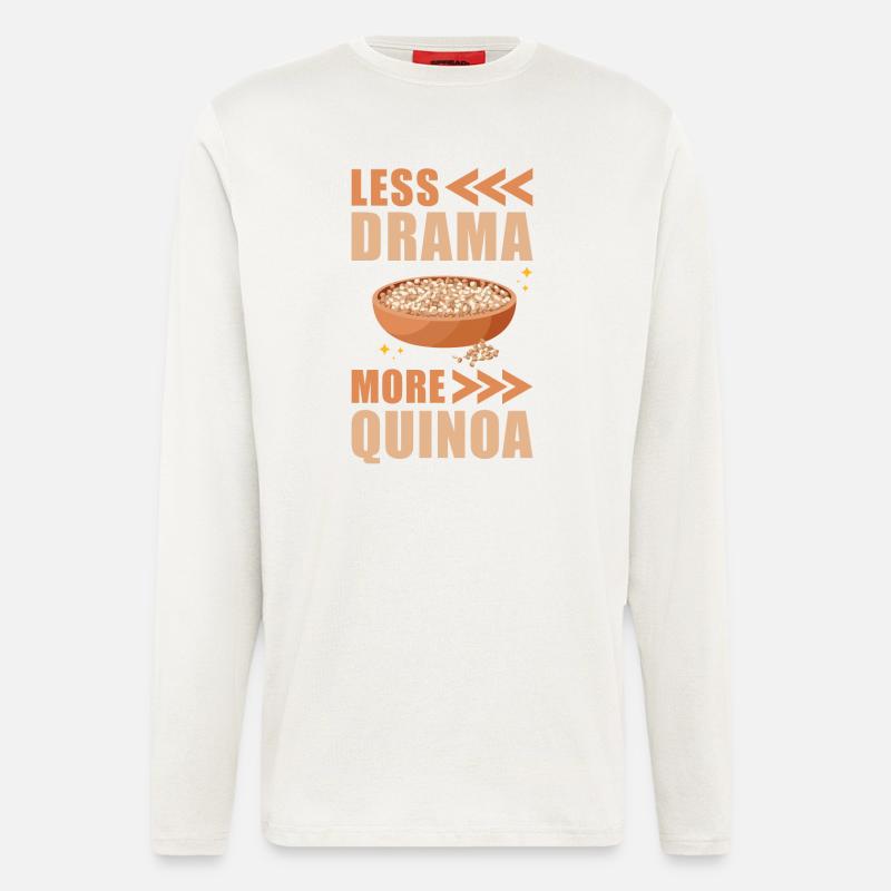 Quinoa Spruch - Langarmshirt - made by SPREAD  - OFF WHITE
