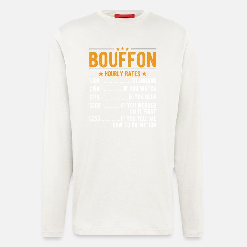 Bouffon Stundenlohn - Langarmshirt - made by SPREAD  - OFF WHITE