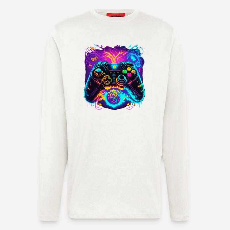 Power Graffiti Gaming Controller - Langarmshirt - made by SPREAD  - OFF WHITE