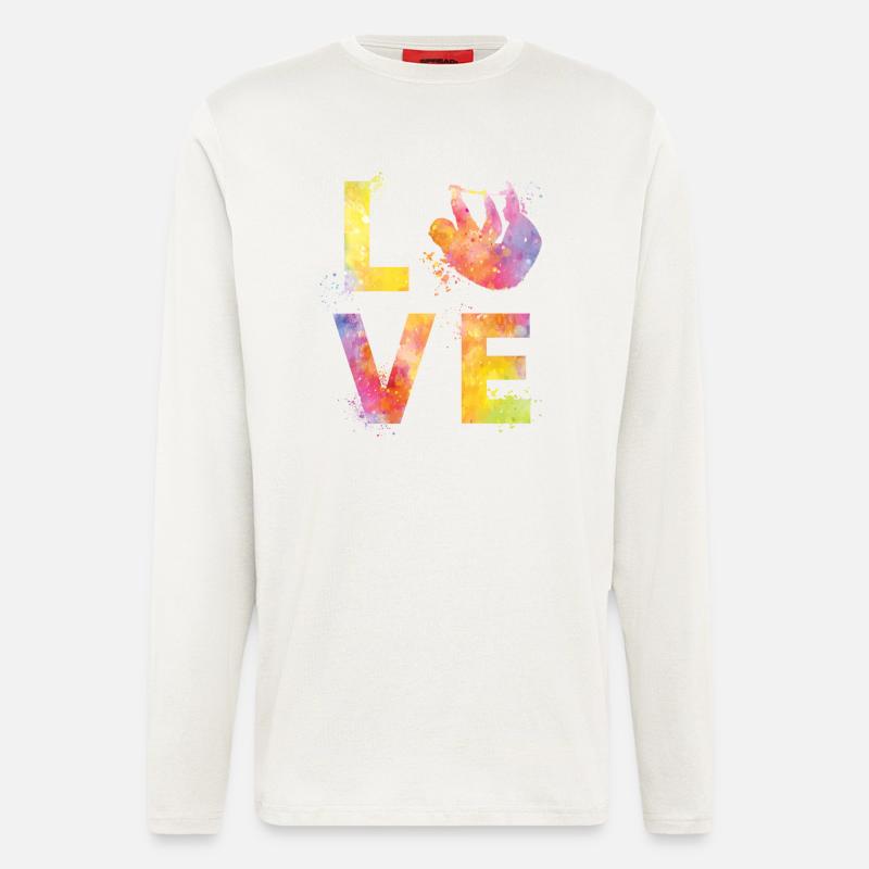Faultier liebe - Langarmshirt - made by SPREAD  - OFF WHITE
