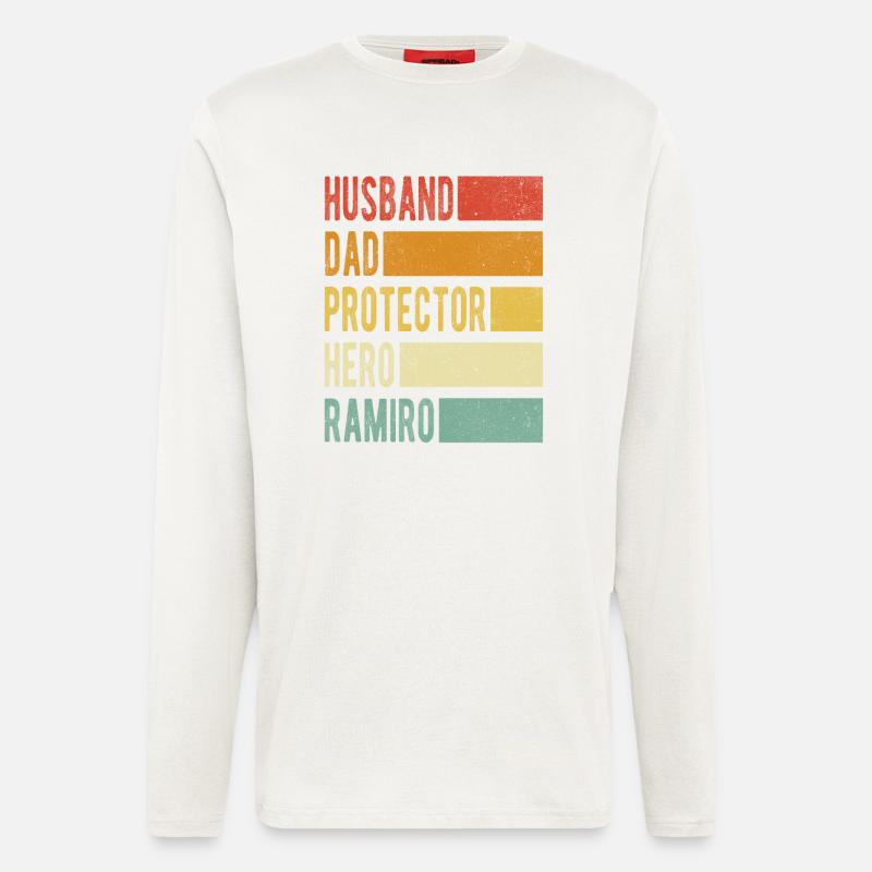 Ramiro Name Dad Gift - Longsleeve - made by SPREAD  - OFF WHITE