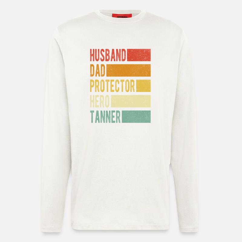Tanner Name Dad Gift - Longsleeve - made by SPREAD - OFF WHITE