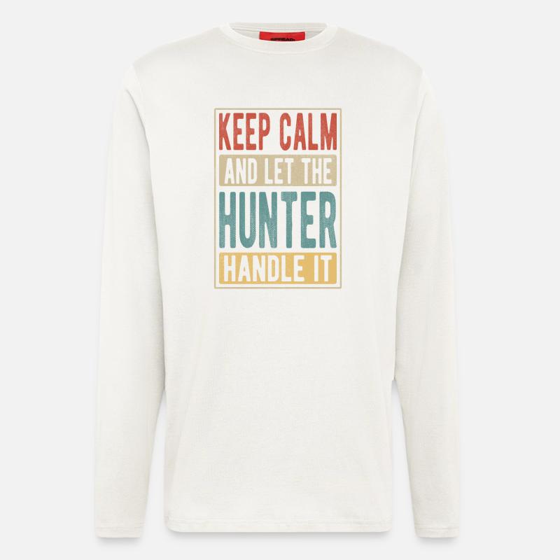 Hunter Retro Geschenk - Langarmshirt - made by SPREAD  - OFF WHITE