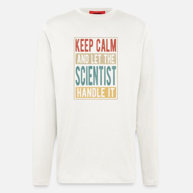 Wissenschaftler Retro Geschenk - Langarmshirt - made by SPREAD  - OFF WHITE