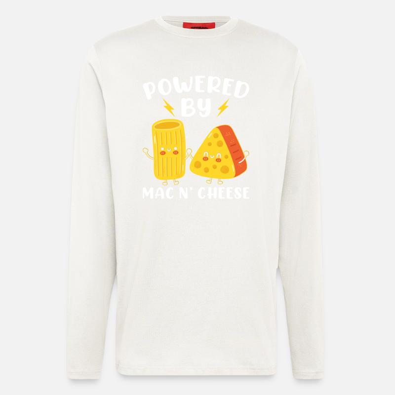 Propulsé par Mac N’Cheese - Manches longues bio décontracté fabriqué en UE - OFF WHITE